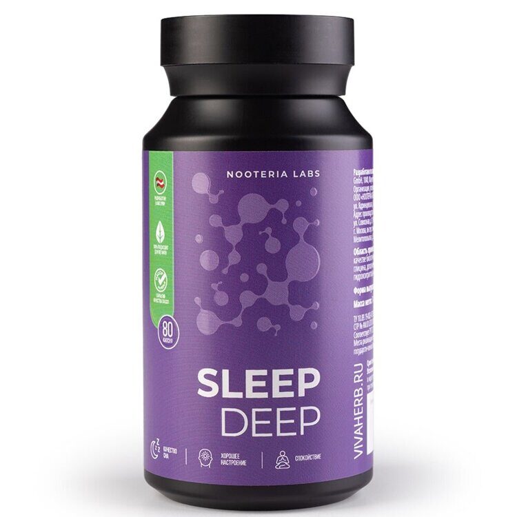 Nooteria Labs Антистресс , для здорового сна,Sleep Deep 80кап.