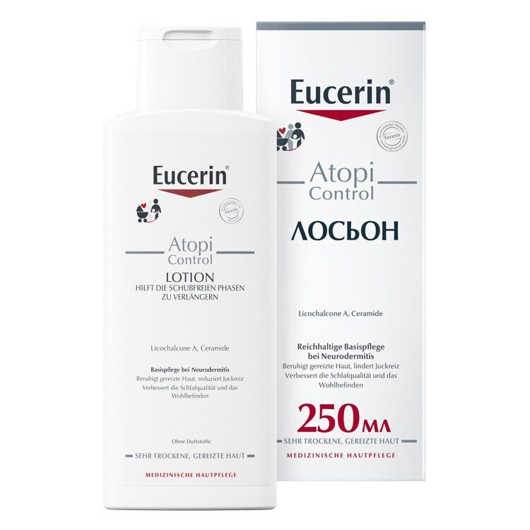 Eucerin,  "AtopiCONTROL", лосьон для тела для взрослых, детей и младенцев, 250 мл EUCERIN