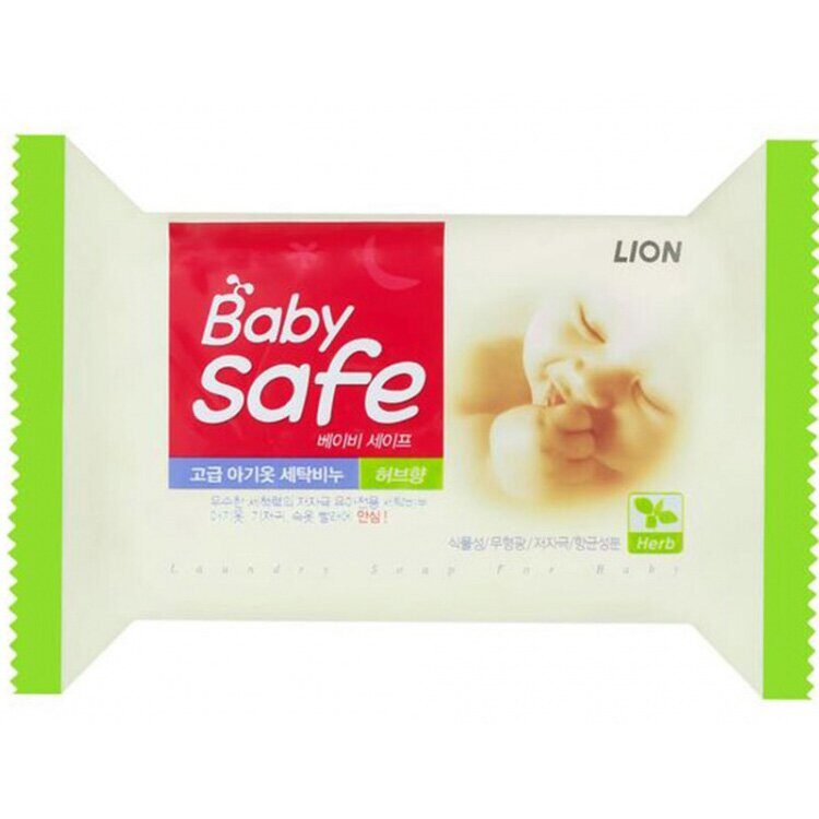 Мыло для стирки детских вещей CJ LION Baby safe с ароматом трав 190г