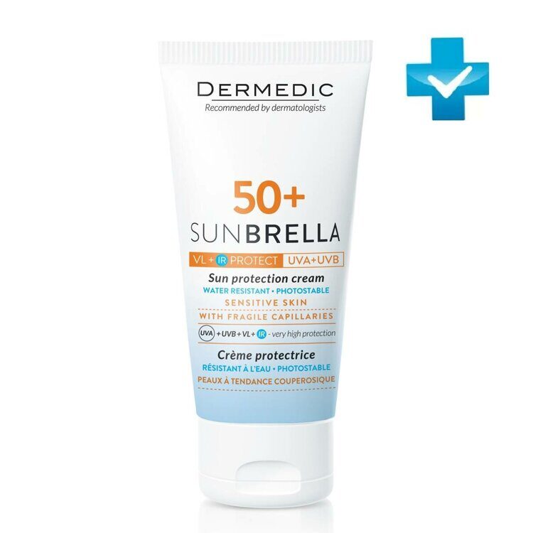 Солнцезащитный крем для чувствительной кожи SPF 50+ Sun Protection Cream Sensitive Skin, 50 мл Dermedic