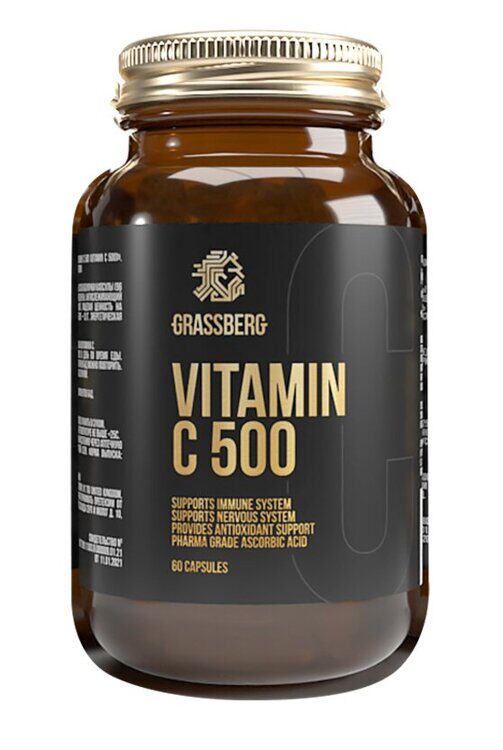 GRASSBERG Vitamin C 500 mg 60 caps GRASSBERG