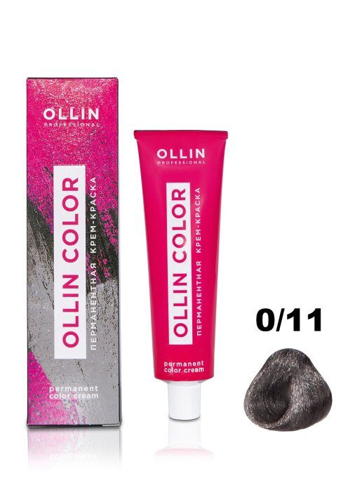 OLLIN COLOR   0/11 корректор пепельный 100 мл Перманентная крем-краска для волос OLLIN PROFESSIONAL