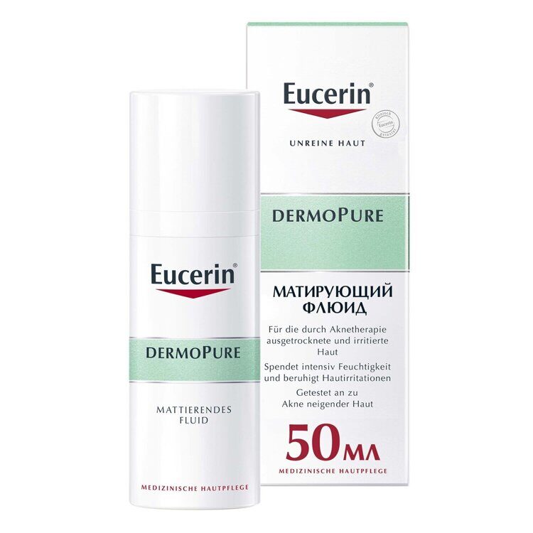 Eucerin, DermoPURE, увлажняющий матирующий флюид для проблемной кожи, 50 мл EUCERIN