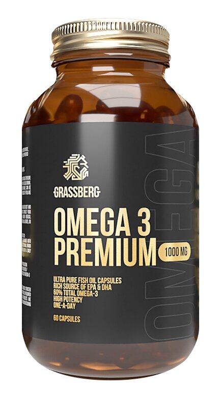 GRASSBERG Omega 3 Premium 60% 1000 mg 60 caps GRASSBERG