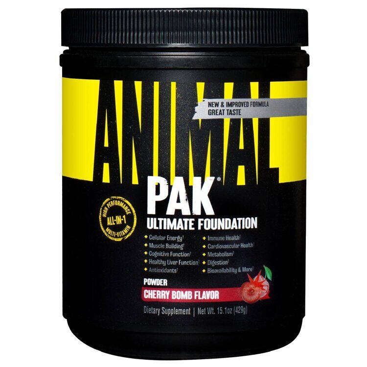 Комплекс  витаминов и минералов в порошке со вкусом  Вишневая бомба Animal  Pak Powder  429 г ANIMAL