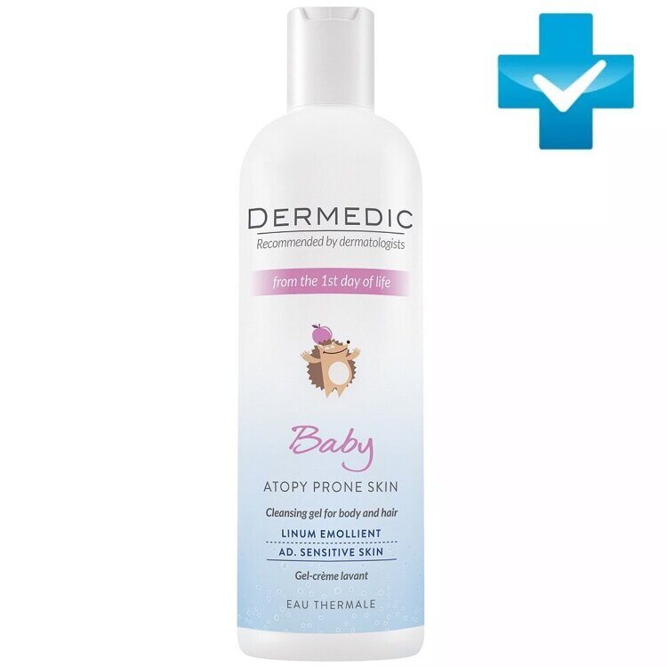 Очищающий крем-гель с 1 дня жизни Baby Atopy Prone Skin Cleansing gel for body and hair, 200 мл Dermedic