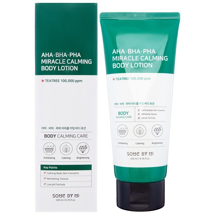 Успокаивающий лосьон для тела с кислотами AHA-BHA-PHA MIRACLE CALMING BODY LOTION, 200 мл SOME BY MI