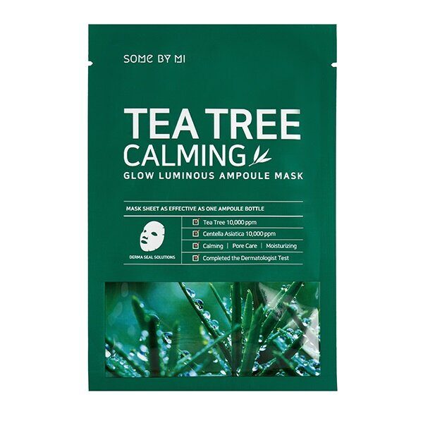 Ампульная тканевая маска с экстрактом чайного дерева для сияния кожи TEA TREE CALMING GLOW LUMINOUS AMPOULE MASK, 25 гр SOME BY MI