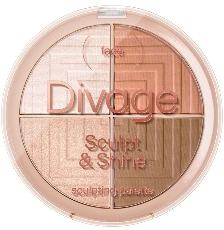 Divage Палетка для лица скульптурирующая Sculpt & Shine DIVAGE