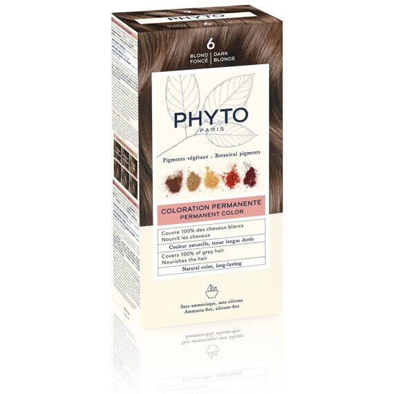 Краска для волос, оттенок 6, 6 Темный блонд Phyto Краска для волос, оттенок 6, 6 Темный блонд Phyto