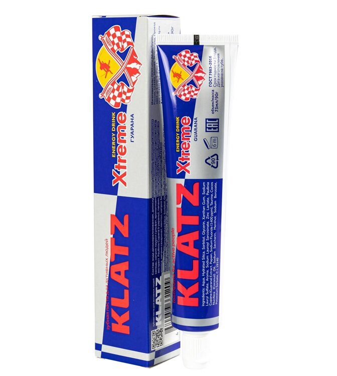 КЛАЦ Зубная паста для активных людей KLATZ X-treme Energy drink Гуарана 75мл KLATZ